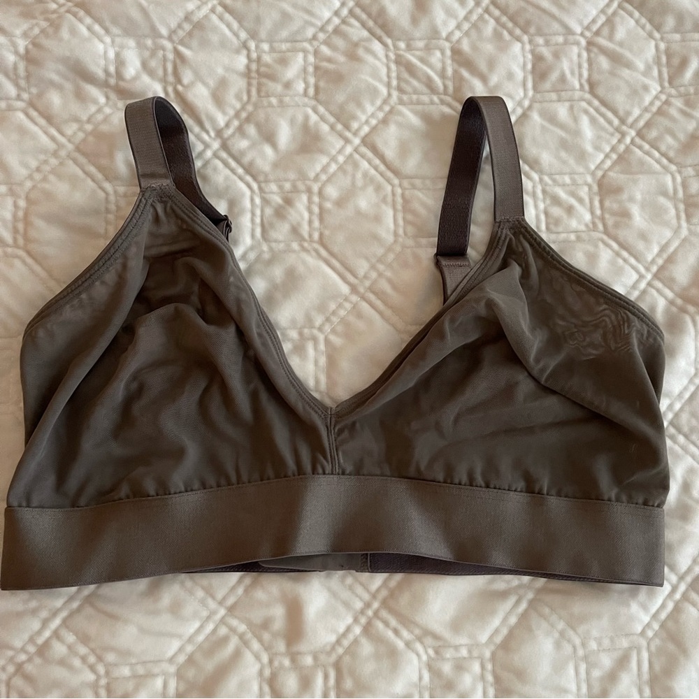 Parade Silky Mesh Triangle Bralette Truffle Brown in size 3+